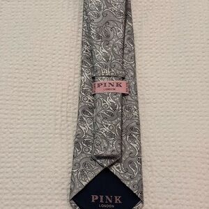 Thomas Pink Silver Paisley Men's Tie